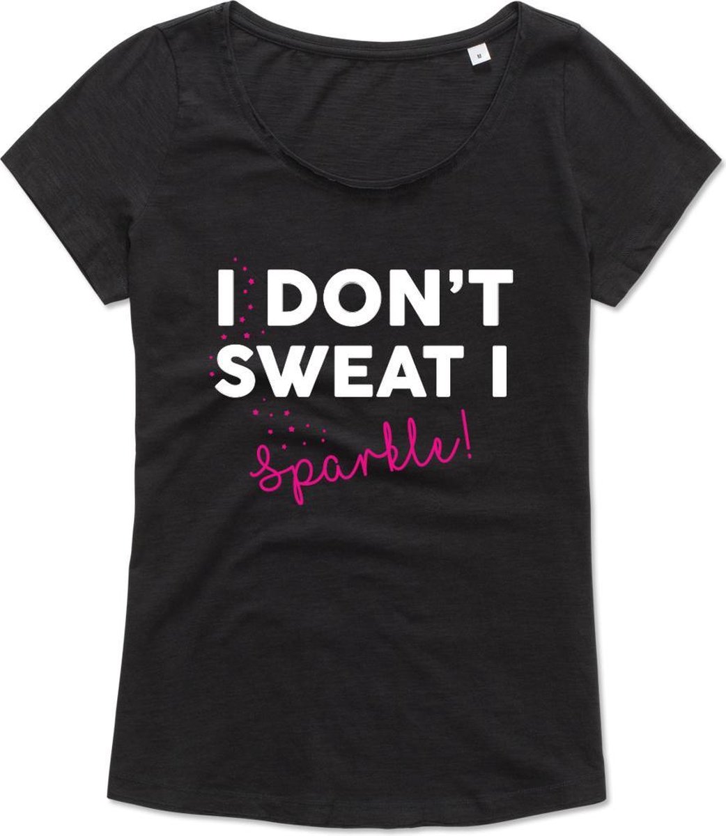 Zumba T-shirt - Workout T-shirt - Dance T-shirt, dans t-shirt, sport t-shirt, Gym T-shirt, Lifestyle T-shirt I dont Sweat I Sparkle– S