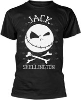 The Nightmare Before Christmas Heren Tshirt -L- Jack Face Zwart