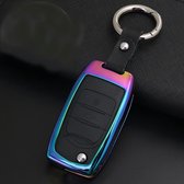 Een stijl auto auto gesp sleutel shell kleurrijke ring zinklegering autoketting shell autosleutel shell case voor PAOJUN, willekeurige kleur levering