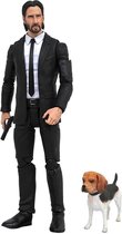 Action Figure 7 inch John Wick Figure De Luxe with Accessories ( Dog and Guns, Coin ) Diamond Select
