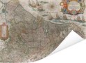 Carte historique détaillée des Pays-Bas avec des navires et du texte.