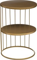 Atmosphera Kobu design bijzettafel goud - Tafel - Salontafel -  L. 36 x B. 36 x H. 52 cm (Moederdag tip)