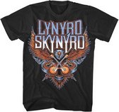 Lynyrd Skynyrd Heren Tshirt -S- Crossed Guitars Zwart