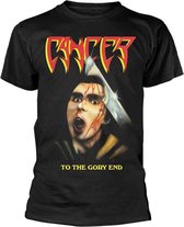 Cancer Heren Tshirt -S- To The Gory End Zwart