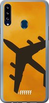 Samsung Galaxy A20s Hoesje Transparant TPU Case - Aeroplane #ffffff