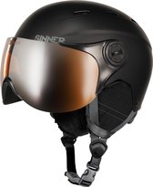 SINNER Typhoon Visor Skihelm - Zwart - Unisex - Maat 57 (M)