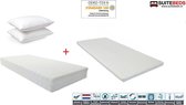 80x210 Matras Hybrid + Topper Traagschuim Combi Deal + Kussens