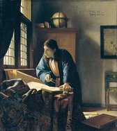 Johannes Vermeer, De Geograaf op canvas, 1668-1669, afmetingen van dit schilderij zijn 60x90 cm