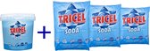 Tricel soda traditional - soda kristallen reiniger Reinigt, ontstopt en ontvet 1x 800gram met schepje + 3x 1kg navulling