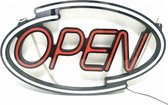 Led open sign 'neon' rood/wit - open bord