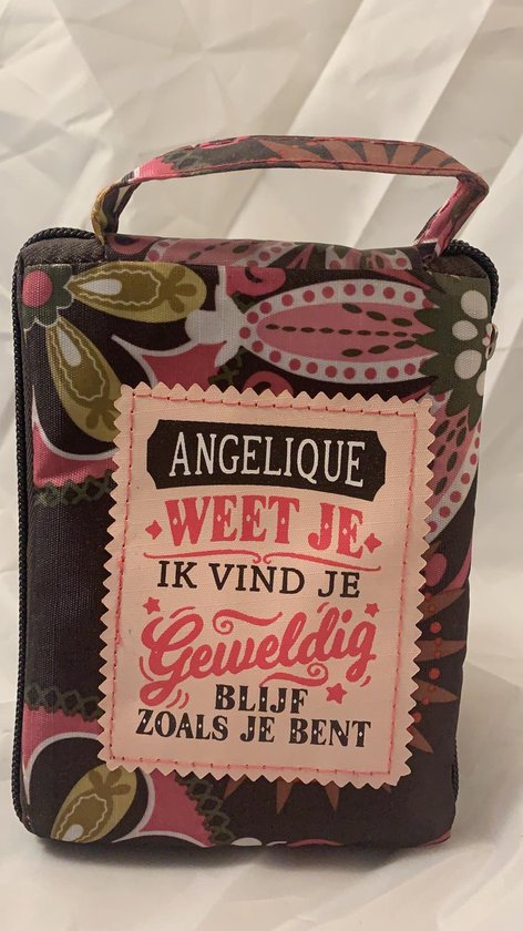 Shopper Bag Dames Met Leuke Tekst Angelique Weet Je Ik Vind Je Geweldig Blijf Zoals Je Bol 