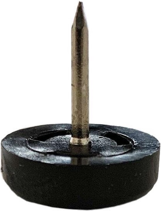 Meubelglijder kunststof zwart diameter 1,8 cm (zakje 20 stuks)