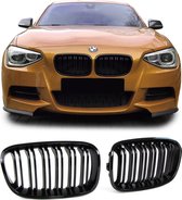 Grill Nieren Dubbele Spijl M Performance Look Piano Lak Zwart Glanzend Geschikt voor Bmw 1 Serie F20 F21 118i 120i 123i130i 135i 140i Grille Auto Accessoires M1 118d 120d Sport Kad