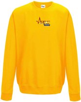 FitProWear Sweater Heren - Goud - Maat XL - Heren - Trui zonder capuchon - Sweater - Hoodie - Trui - Sporttrui - Katoen / Polyester - Sportkleding - Casual kleding -