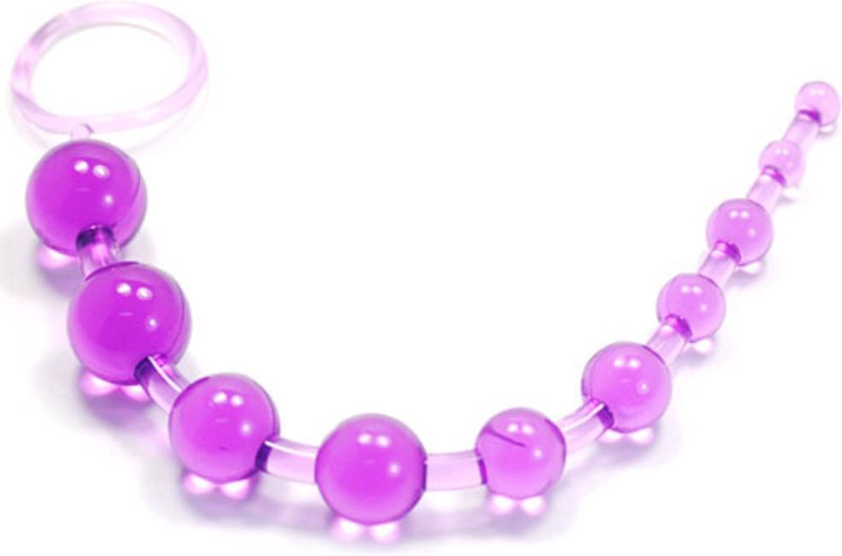 Goedkoopste Anale Toy 10 Kralen Paars - Anale stimulator - Stimulerend voor vrouwen - Stimulerend voor mannen - Spannend voor koppels - Sex speeltjes - Sex toys - Erotiek - Sexspelletjes voor mannen en vrouwen – Seksspeeltjes - Stimulator