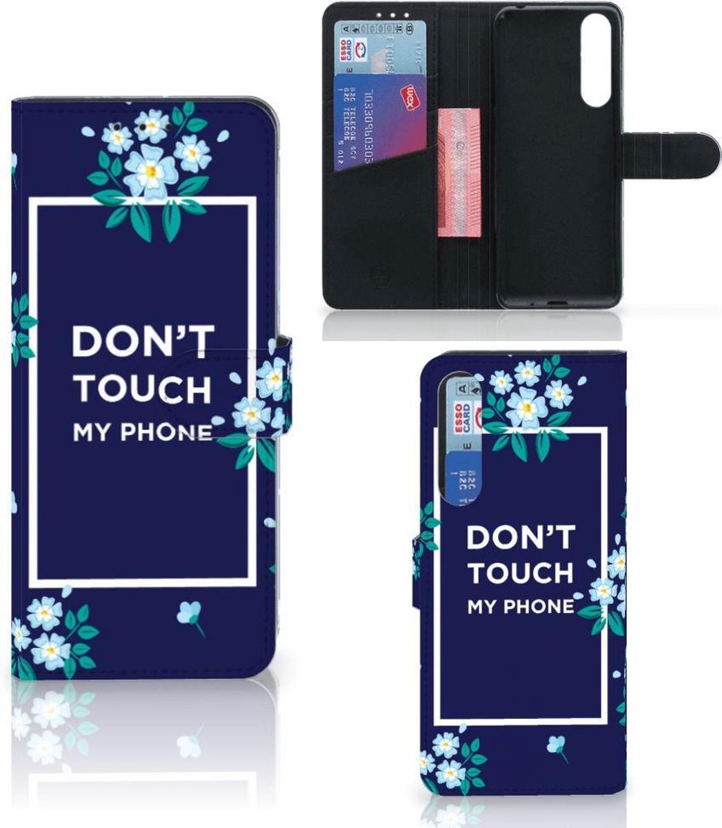 Sony Xperia 1 II Portemonnee Hoesje Flowers Blue DTMP