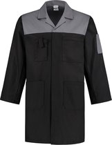 EM Workwear Stofjas 2-kleurig 100% katoen zwart / grijs - Maat 2XL / 60-62