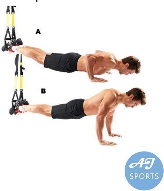 AJ-Sports Suspension trainer Pro - Resistance training - Calisthenics - Training straps - Complete training set - Inclusief draagtas - Fitness - Calisthenics - Crossfit