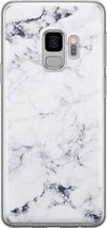 Samsung Galaxy S9 hoesje siliconen - Marmer grijs - Soft Case Telefoonhoesje - Marmer - Grijs