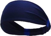 hoofdband - donkerblauw- polyester – zweetbandje - licht – hoofdbandje – sport en casual gebruik - unisex - sportband