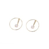 Boucles d'oreilles Statement - S925 argent avec or 18 carats