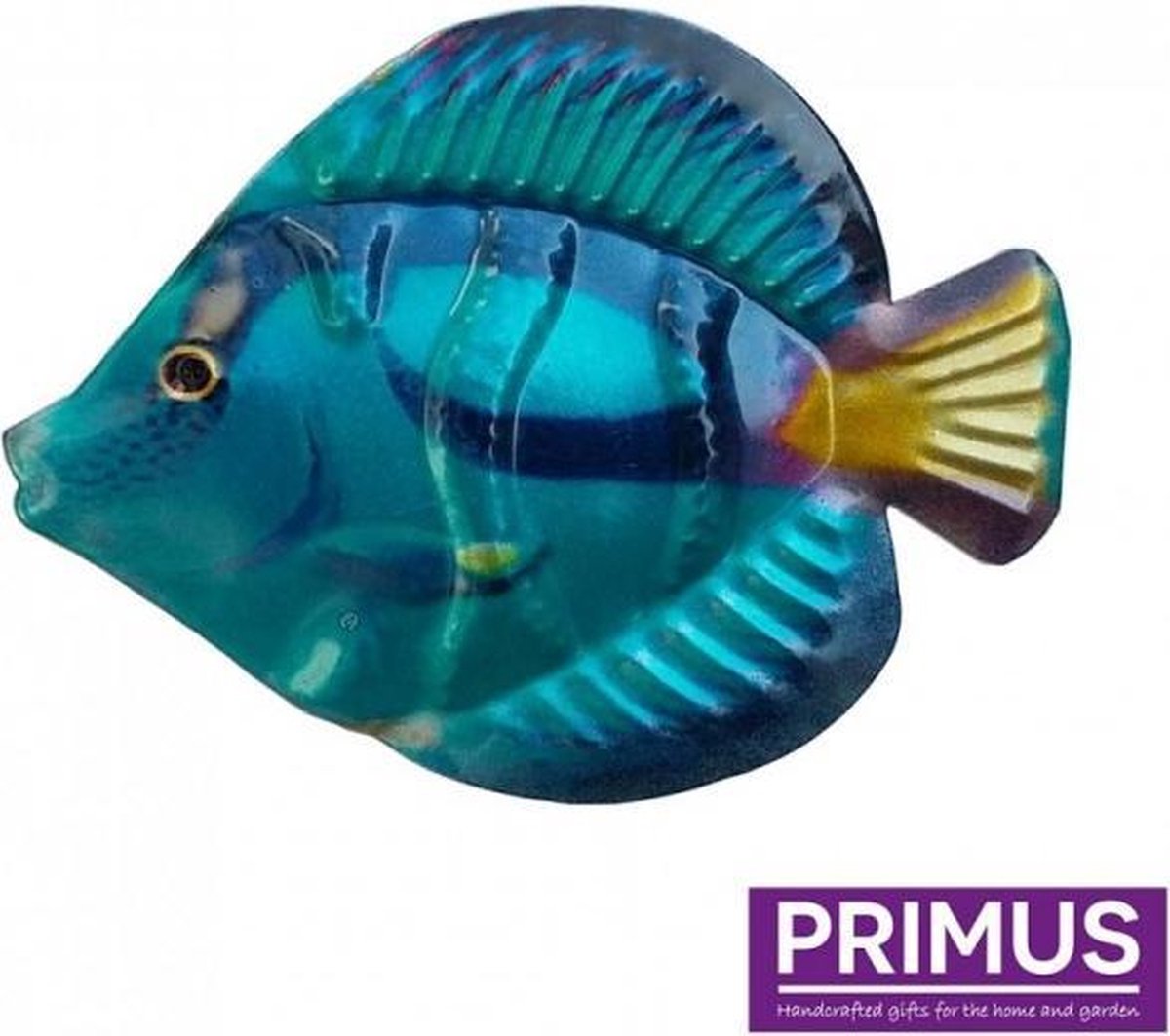 Déco Murale Poisson En Métal - Lot De 2 Sculptures Colorées (30x17,5cm) - Thème Océan, Accroche Facile - Pour Salon, Chambre, Jardin, Cuisine - 7