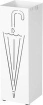 MIRA Home - Paraplubak - Parapluhouder - Paraplu - IJzer - Wit - 15,5x15,5x49