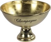 Schaal - Champagne - Goud - Aluminium - Ø 40cm - H27cm - Schaal op voet