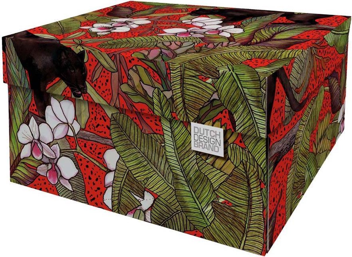 Dutch Design Brand - Dutch Design Storage Box - Opbergdoos - Panter - Red Panther