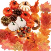 Herfst Decoratie | Herfst | Pompoen, Eikels, Dennenappels Decoratie | Halloween | Kunstmatig | 70 Stuks