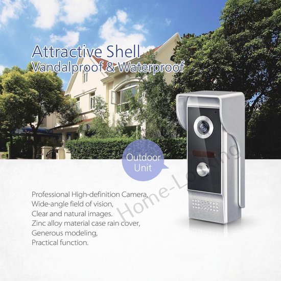 Home-Locking videofoon met 1 binnen paneel.DT-2214-1-1 van Home-Locking — afbeelding 3