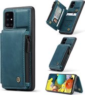 CASEME Back Cover Wallet Hoesje voor Samsung Galaxy A51 - Blauw