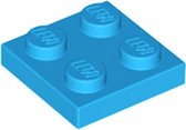 LEGO 3022 Plate 2x2 Donker Hemels Blauw (100 stuks)
