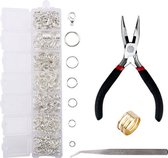 DIY Sieraden Set - Sieraden Maken - Set Ringen - Armbanden - Kettingen - Zilverkleurig - 1510 stuks