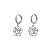 Go-Dutch-Label-Oorring-Hanging-Rose-E0835-Zilver
