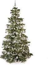 Xmasdeco - Luxe Nordmann kunstkerstboom zilver en helder 240cm