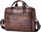 Leren Laptoptas Bruin |14 inch | Leather | Aktetas Runderleer