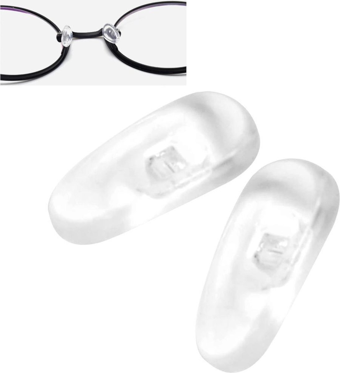 GEAR 3000® Neuspads bril - zonnebril - siliconen - anti-slip - 6 stuks - EXCLUSIEF SCHROEVEN - transparant - GEAR3000