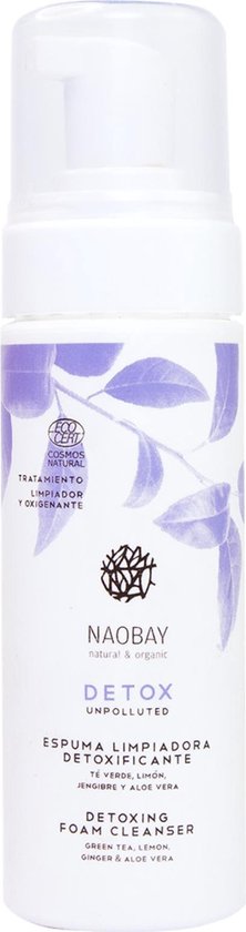 NAOBAY -Gezichtsreinigingsmiddel - Detoxing Foam Cleanser - 150 ml - Reinigingsmousse - bevat groene thee & aloë vera