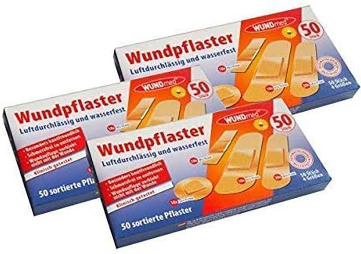 6 x Pleister Megabox, zelfklevende pleister, wondverband, snelverband