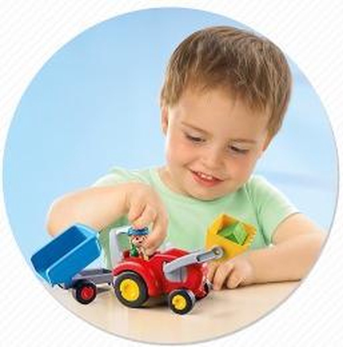 PLAYMOBIL 1.2.3 Boer met tractor en aanhangwagen - 6964 — afbeelding 9