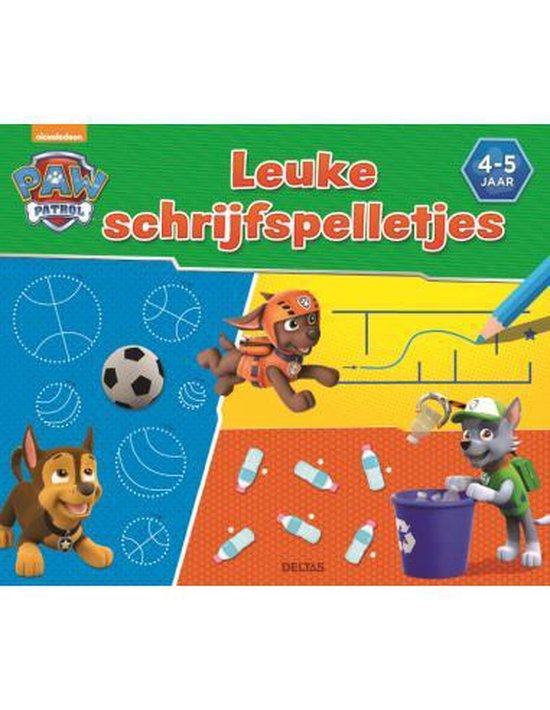 Deltas PAW Patrol Leuke schrijfspelletjes - 4-5 jaar – oefenschrift