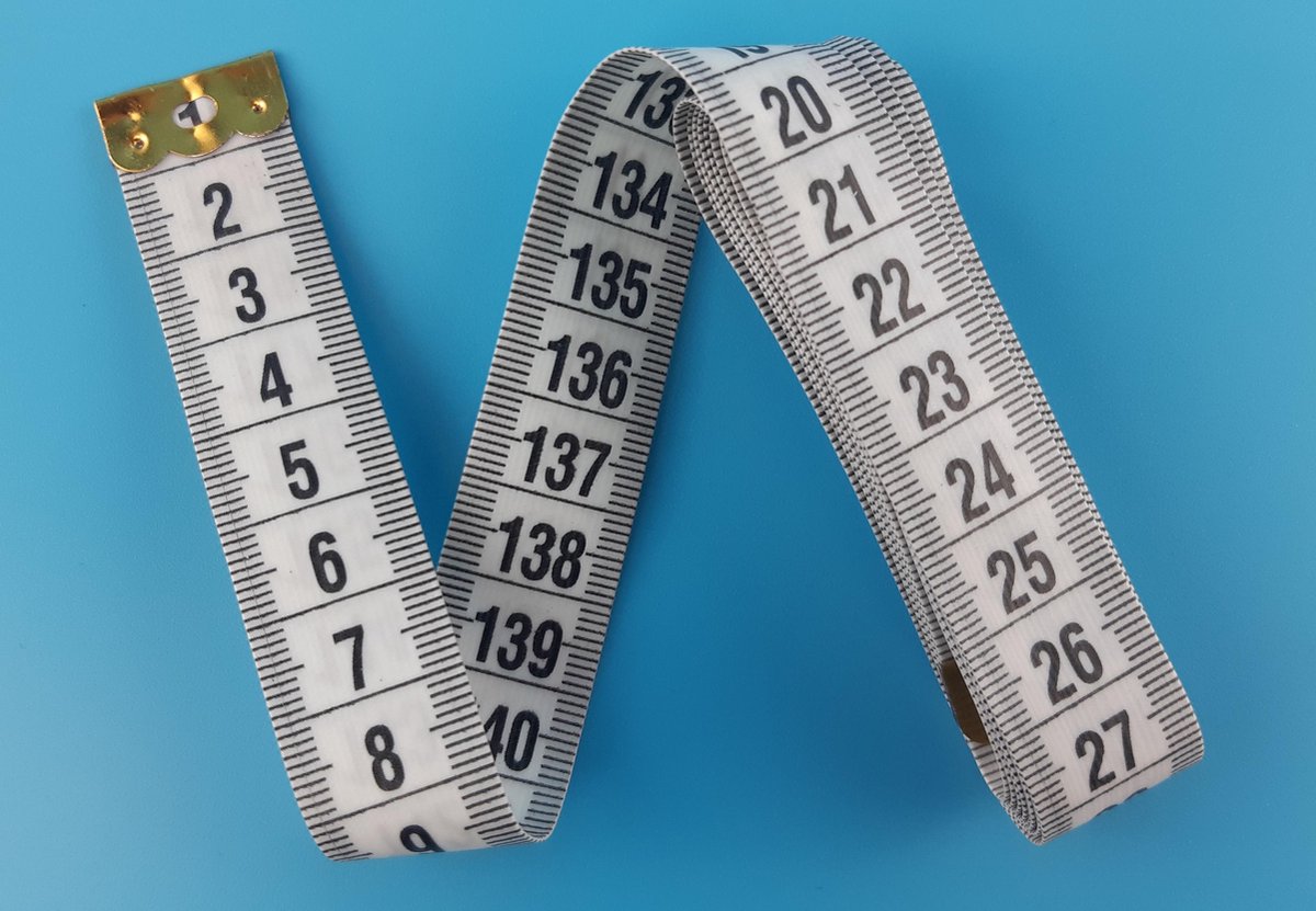Meetlint - Flexibel - Wit - 150 cm - 1 stuk - Centimeter meetlint