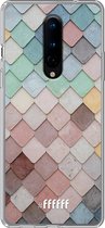 OnePlus 8 Pro Hoesje Transparant TPU Case - Colour Tiles #ffffff
