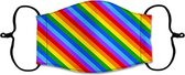 YONO Mondkapje Wasbaar met Filter – Katoen – Herbruikbaar – Regenboog