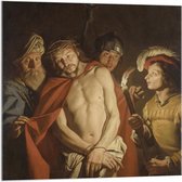 Acrylglas - Oude meesters - Ecce Homo, Matthias Stom, 1630 - 1650 - 100x100cm Foto op Acrylglas (Wanddecoratie op Acrylglas)