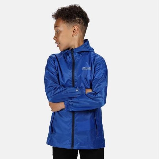 Regatta - Kids Pack It III Opvouwbaar Kinder Regenjack - Blauw - Maat 116