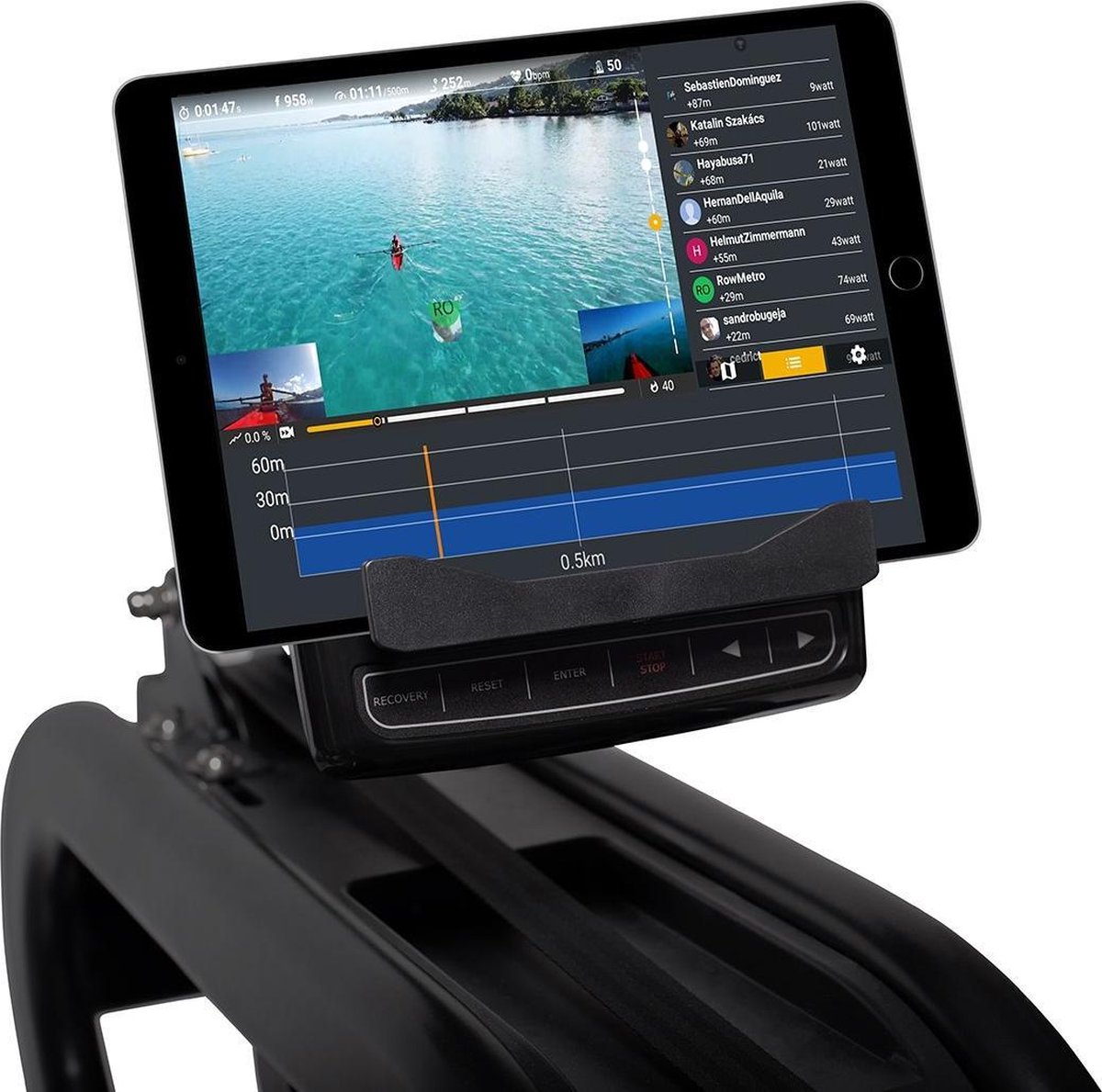 Afbeelding 3 van VirtuFit Roeitrainer - Pro Water Resistance Row 1000 Roeimachine - Water Roeitrainer voor Thuis- Roeitrainers - Hartslagfunctie - Inklapbaar