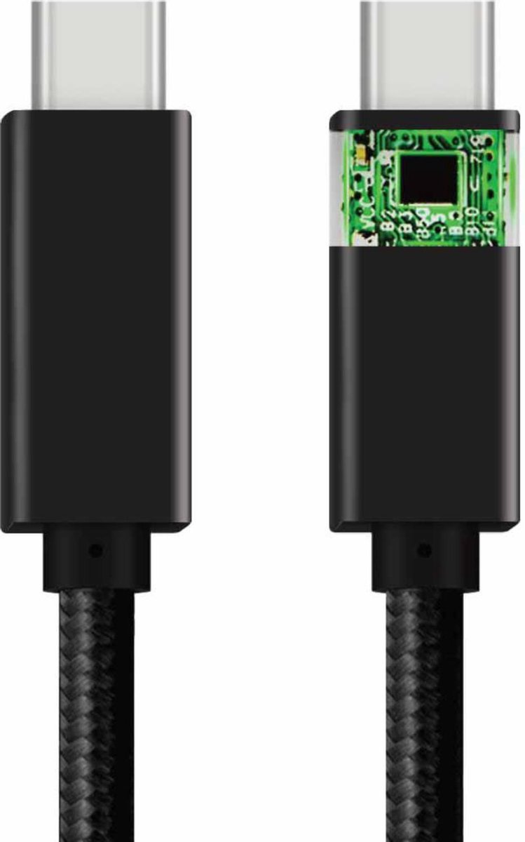 USB C naar USB C kabel 3m USB 3.2 Gen 2 10Gbps 100W Power Delivery nylon mantel zwart male-to-male - Afbeelding 5