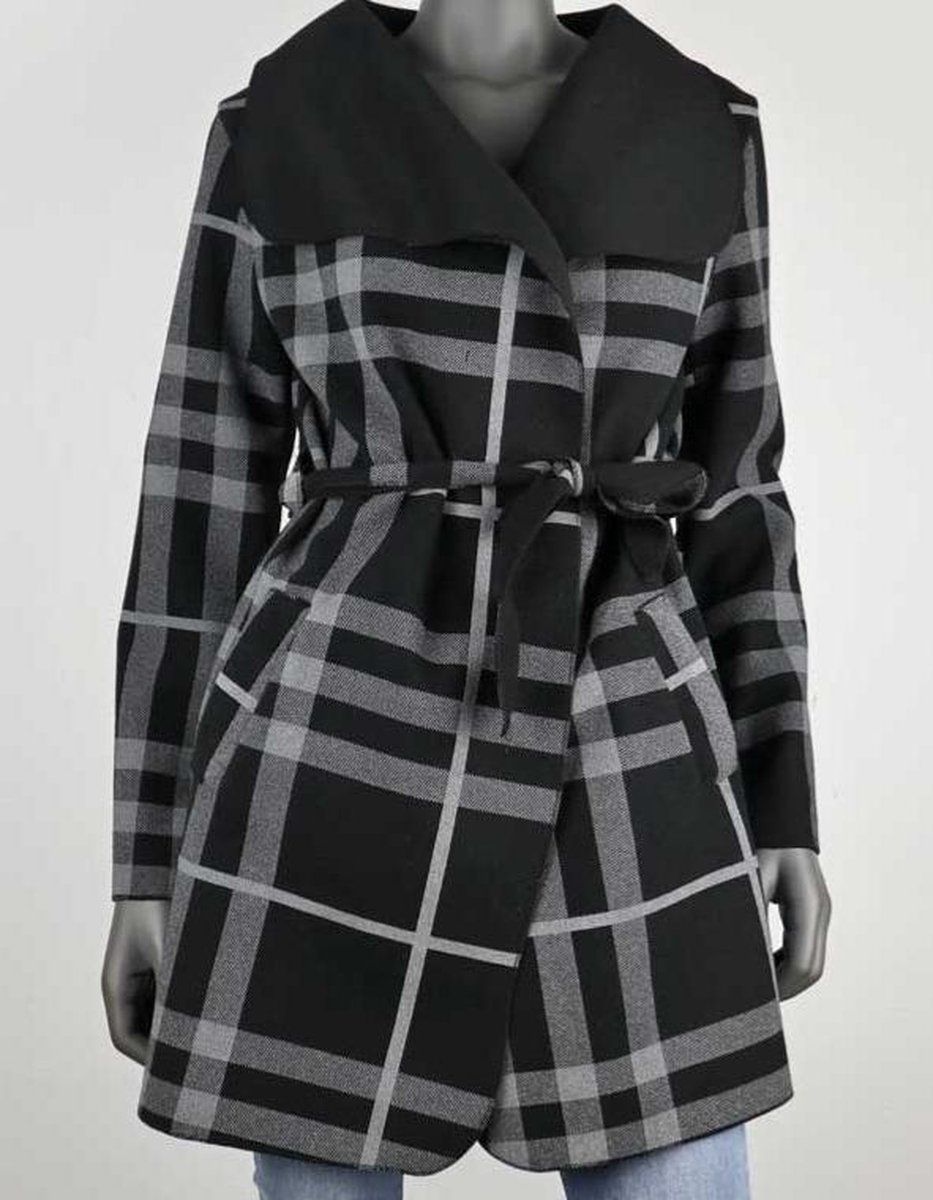 Jas / Vest Melody Zwart Geblokt - One Size